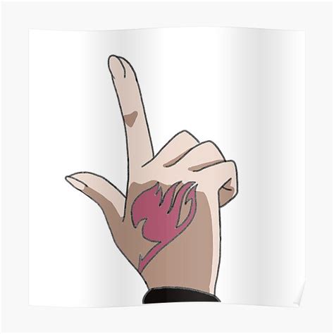 Fairy Tail Hand Sign Poster For Sale By Sim Simi Redbubble