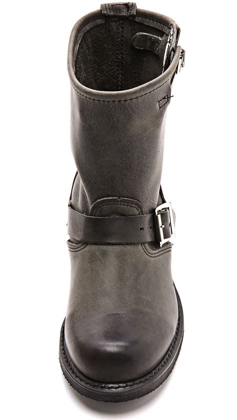 Frye tyler engineer boots, dark brown. Frye Engineer 8r Boots in Charcoal (Black) - Lyst