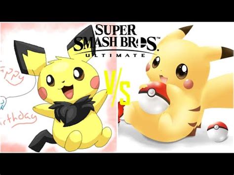 Super Smash Bros Ultimate Pichu Vs Pikachu Youtube