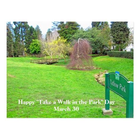 Take A Walk In The Park Day Postcard Zazzle