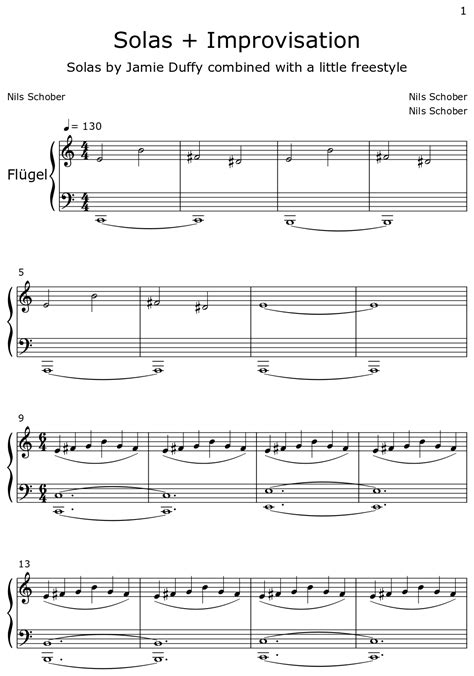 Solas Improvisation Sheet Music For Piano