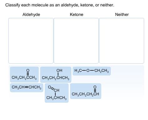 solved classify each molecule as an aldehyde ketone or