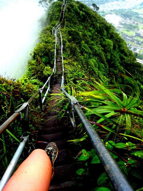 The Haiku Stairs Also Known As The Stairway To Heaven Has One Of The