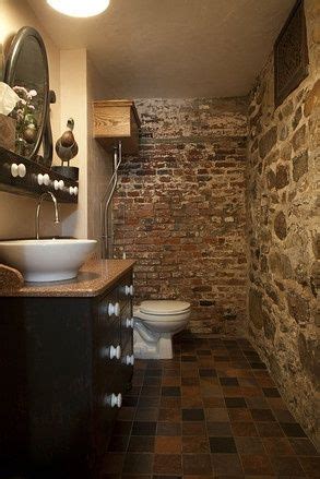 Metro bone brick tiles bathroom brick bathroom white brick tiles. We love this rustic, exposed brick restroom. A similar ...