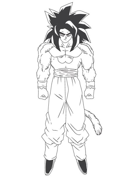 You might also be interested in coloring pages from dragon ball z category. Dragon Ball Z Goku Super Saiyan 4 - Coloring Pages For ...