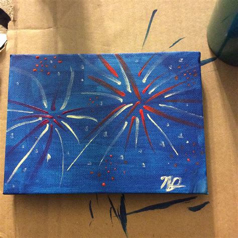 Diy 4th Of July Canvas Art 2016 By Me Cavas Art Canvas Canvas 4th Of