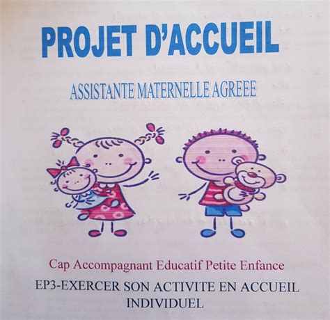 Projet d Accueil réel EP3 assistante maternelle CAP AEPE eBay