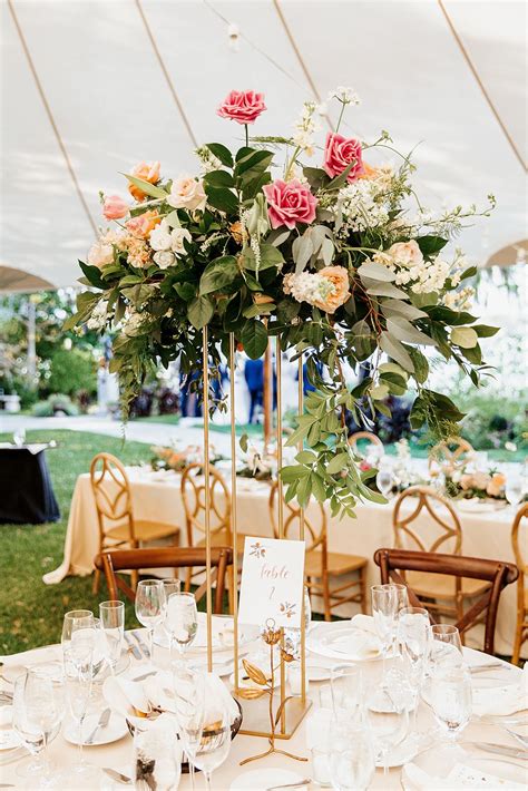 Under Sperry Tent Outdoor Wedding Reception Table