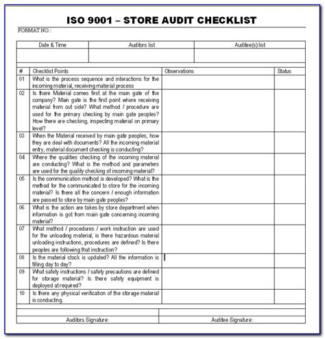 Iso 27001 Audit Checklist Xls Codernsa