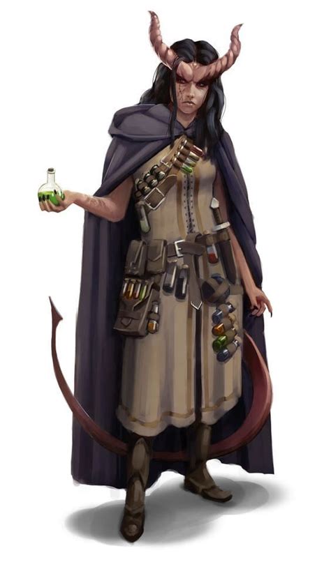 dnd female tieflings inspirational tiefling female character portraits fantasy character