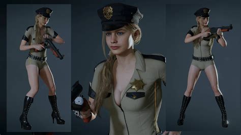 Resident Evil Claire Sexy Sheriff Mod YouTube