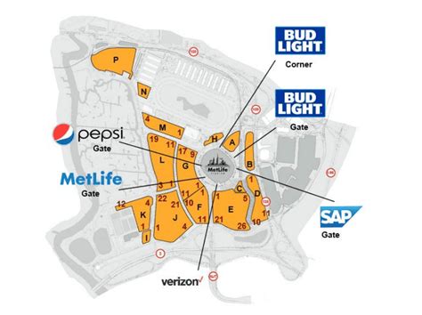 Metlife Stadium Parking Lot Map Big Bus Tour Map