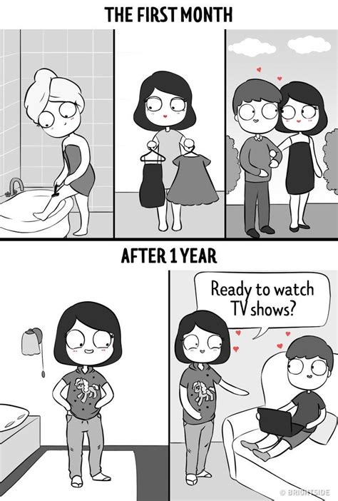 Funny Comics Compare Fresh Relationships To The Ol Comfortable Phase