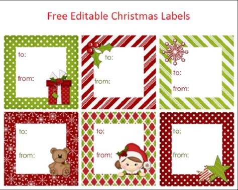 Pin On Free Editable Christmas Labels