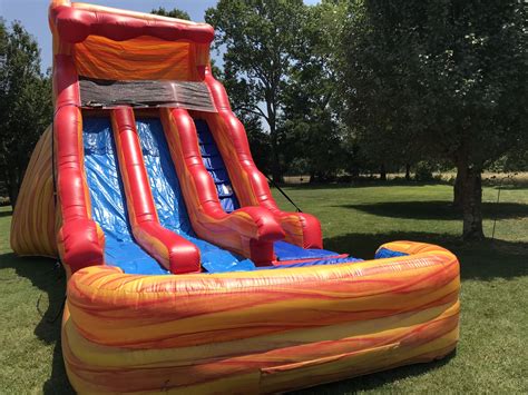 Fire N Ice Slide Dry Slide Inflatable Bounce Houses And Water