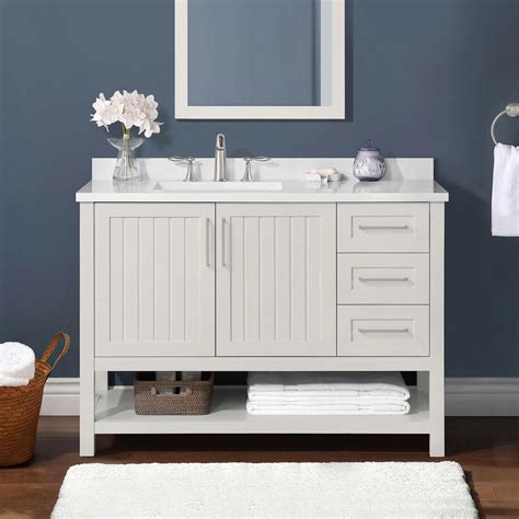 White 48 Bathroom Vanity Newport White 48 Inch Single Sink Bathroom