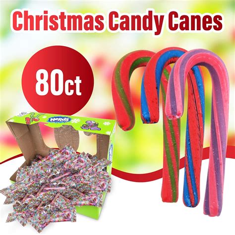 Buy Nerds Candy Canes 80 Ct Mix Of Bulk Candy With Three Flavors