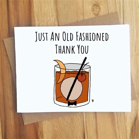 Just An Old Fashioned Thank You Pun Greeting Card Thank You Note
