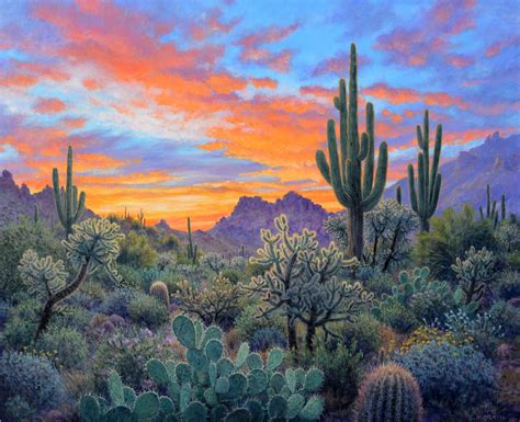 Spring Sunrise 36 X 44 2017 Sold Desert Painting Desert Landscape