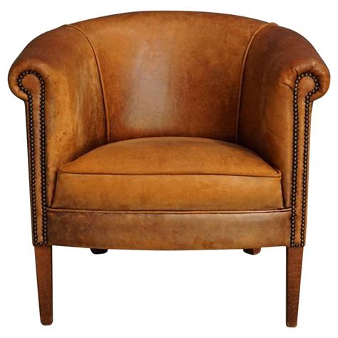 27 w club chair vintage chocolate brown buffalo leather antiqd finish handmade. Vintage Cognac Leather Club Chair in 2020 | Club chairs ...