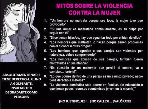 Algunos Mitos Sobre Violencia Hacia Las Mujeres ¡¡no A La Violencia De