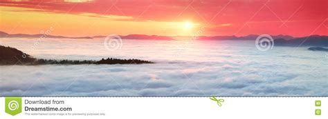 Misty Sea Carpathians Stock Image Image Of Country Light 78694553