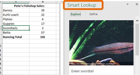 Depending On The Words You Selected Smart Lookup Will Display Images
