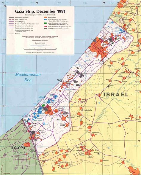 Gaza Strip Palestine Map