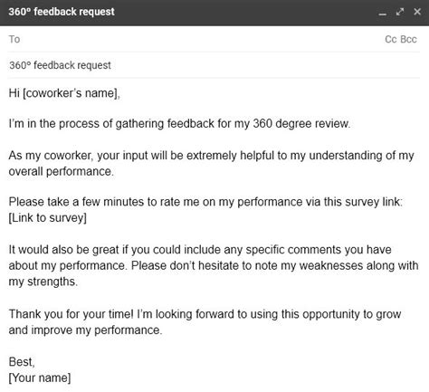 How To Ask For 360º Feedback With Email Templates — Viamaven The 1