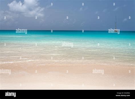 Pink Sand Beach Barbuda Leeward Islands Caribbean Stock Photo Alamy