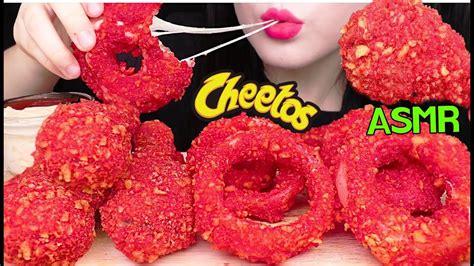 Asmr Cheesy Hot Cheetos Chicken Onion Ring