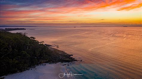 Glorious Autumn Sunrise On Greenfields Beach In Jervis Bay