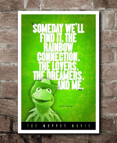 The Muppet Movie Kermit Rainbow Connection Quote Etsy