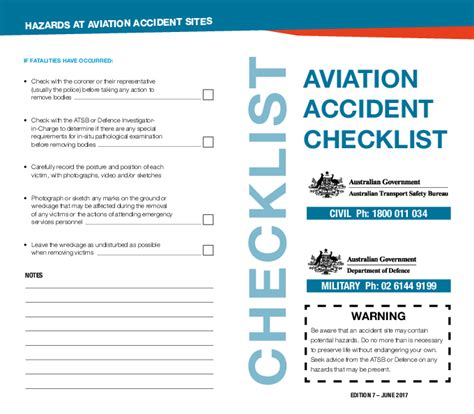 Aviation Accident Checklist SKYbrary Aviation Safety