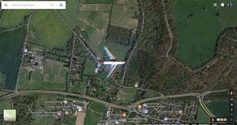 Google maps is the ultimate tool for satellite maps. Google Maps satellite imagery managed to snap an airliner ...
