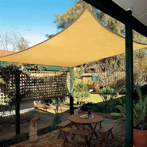 Showerproof fabric creates effective shelter. Hot sale 2.5x2.5M Rectangle Top Sun Shade Sail Shelter ...