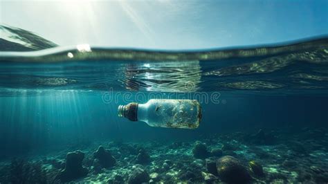 Plastic Water Bottle Pollution In Ocean Environmental Protection