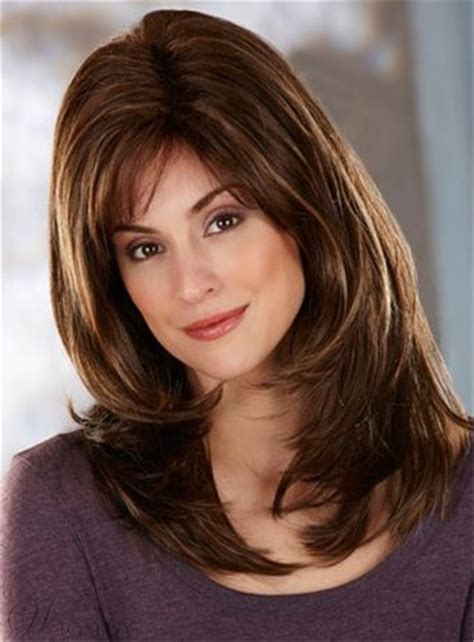 Best hairstyles for medium hair are in trend among most women including working women, college you can now try the medium length hair with such side bangs and fringes and appear vintage and this particular layered haircut is among our favorite, with its gorgeous looks and modern elegance. Side Fringe Layered Cut Synthetic Capless Straight Wigs 16 ...