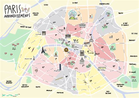Paris Map Parts Of Town Paris Arrondissements Map Shipping Etsy Australia