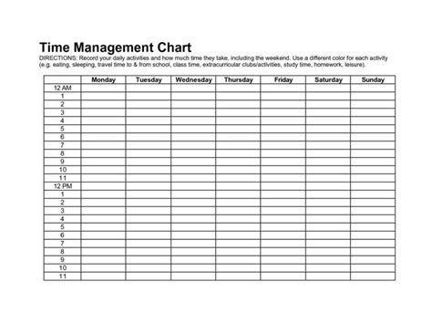 Time Management Plan Template Best Of Time Management Template For