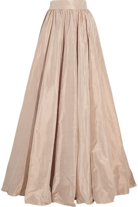 Subtle Spring Blush Long Pink Skirt Taffeta Skirt Silk Maxi Skirt