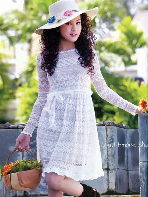 Model Myanmar Popular Model Wutt Hmone Shwe Yi With Lovely White