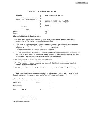 Contoh Statutory Declaration Fill And Sign Printable Template Online