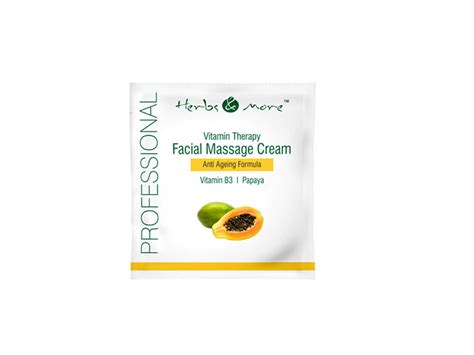 Buy Facial Massage Cream Anti Ageing Formula Vitamin B3 Papaya 30 Sachets Online ₹550 From