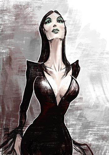 Her healthy attitude toward sex, marriage and motherhood. Daily Sketches Morticia Addams | Sketches, Morticia addams, Charles addams
