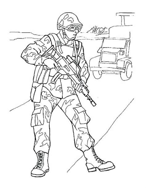 Soldado Militar Para Colorear Imprimir E Dibujar Coloringonly Com