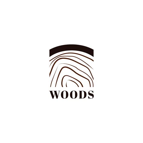 Wood Tree Trunk Print Logo 660924 Vector Art At Vecteezy