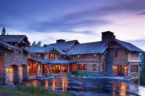 One Kindesign Mountain Chic Cabin Exudes Rustic Luxe Style In Big Sky