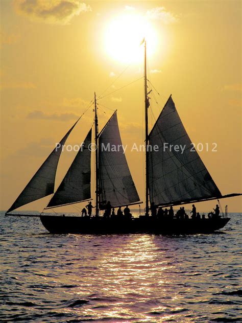 Schooner At Sunset Schooner Chandlery