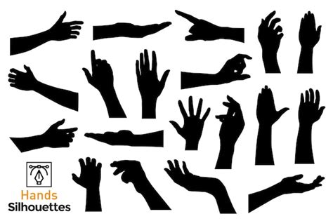 Premium Vector Isolated Hands Silhouettes